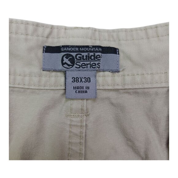Gander Mountain Guide Series Cargo Pants 38x30 Beige Straight Leg Work Pants - Picture 7 of 12